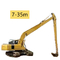 Kuning JCB017 Excavator Long Reach Boom 7-35m Panjang