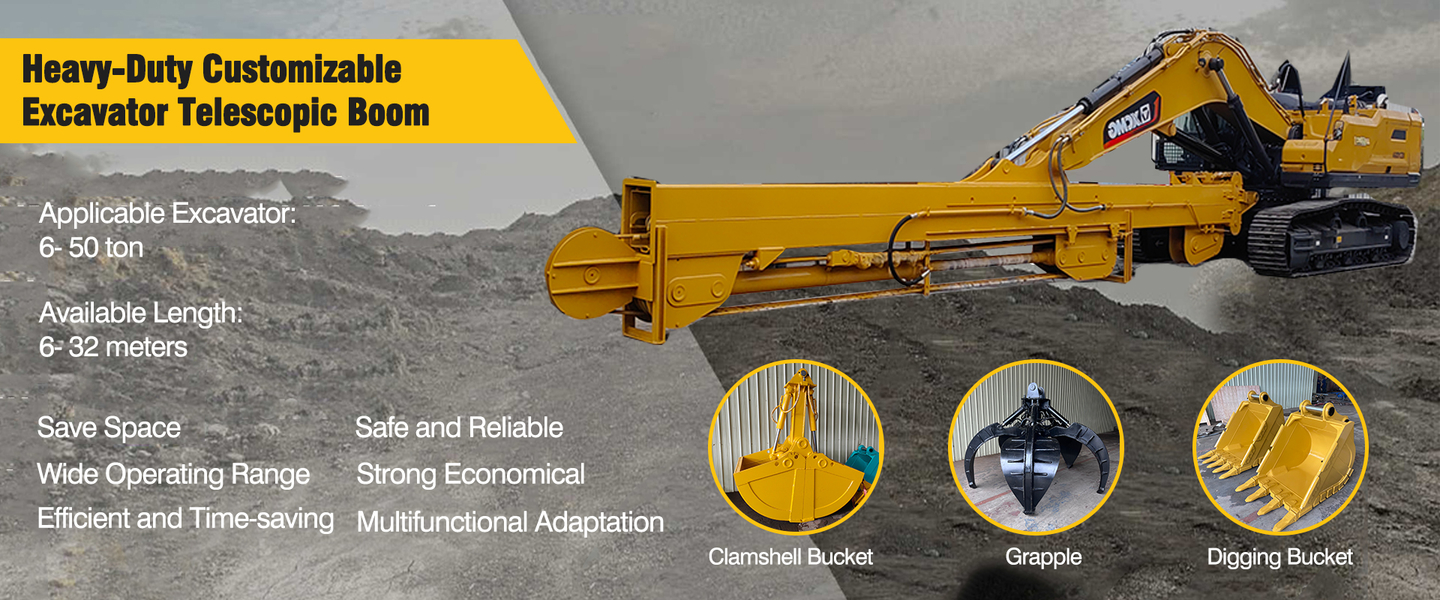 Boom Excavator Jangkauan Panjang