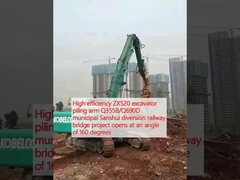 Efisiensi tinggi ZX520 excavator pilar lengan Q355B/Q690D proyek jembatan kereta api penyimpangan kota Sanshui dibuka pada sudut 160 derajat