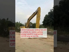 CAT323 Excavator sliding arm 23T cocok untuk caisson jacking pipa limbah teknik Q355B umur panjang