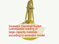Excavator Clamshell Bucket memuat bahan kapasitas besar sesuai dengan model excavator