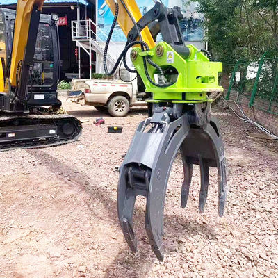 Q355B Rotating Hydraulic Log Grapple Untuk Excavator SANY DOOSA KOMATSU