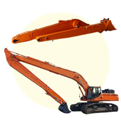 Yellow Grey Excavator Long Reach Boom Untuk Sanny Hitachi Komatsu