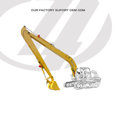 Dua lapisan alur las 18M Long Reach Arm Untuk Excavator 320D PC200 ZX200