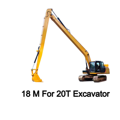 Jauh di Depan 18m Excavator Long Boom Untuk 20T Sanny Hitachi Komatsu Cat