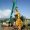 Q355B Material 47-52T Excavator Pile Driver Attachment Untuk SANY CAT HITACHI KOMATSU DOOSAN
