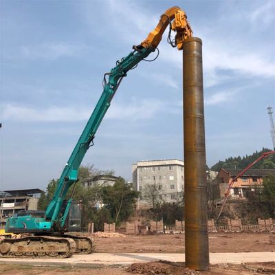 Q355B Material 47-52T Excavator Pile Driver Attachment Untuk SANY  HITACHI KOMATSU DOOSAN