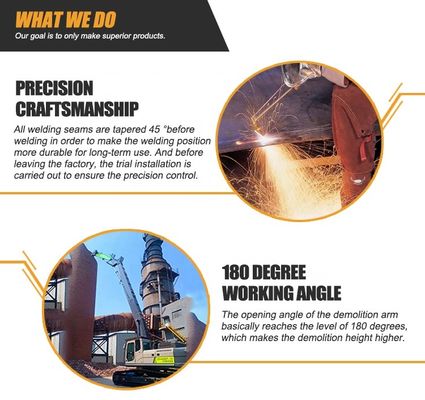 Q355B Q690D Demolition Excavator Long Reach Boom Untuk