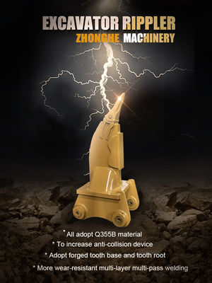 Q345B Excavator Rock Ripper Tahan Lama Untuk SY205C 320D ZX200-5 DX200-9C