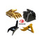 Ember Jempol Antiwear Excavator untuk CAT312, PC60 dengan Yellow Black Tooth Replacable