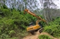 Tahan Lama Bahan Q355B Excavator Wood Grab Untuk Penggunaan Lengan Penarik Teleskopik