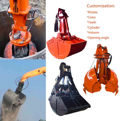 Bucket Clam Excavator Tugas Berat, Bucket Grab Clamshell Untuk 320 Pc200