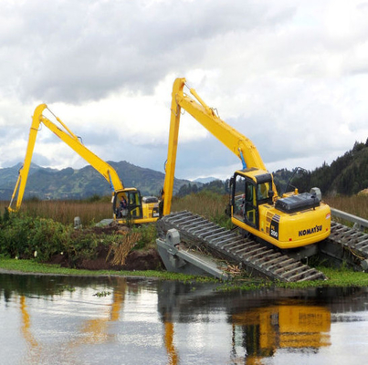 Boom Jangkauan Panjang 14 Meter Untuk Ekskavator Amfibi Pembersih Sungai