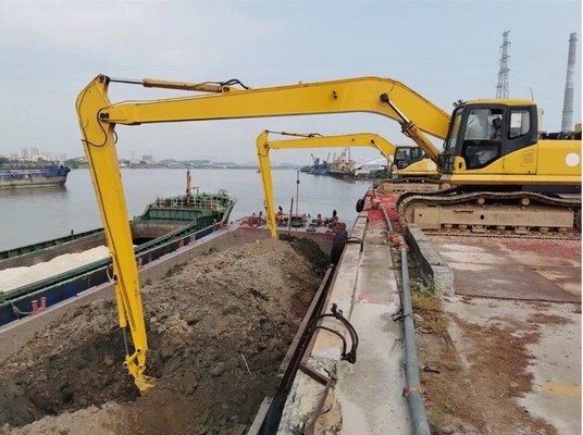 Jauh di Depan 18m Excavator Long Boom Untuk 20T Sanny Hitachi Komatsu Cat