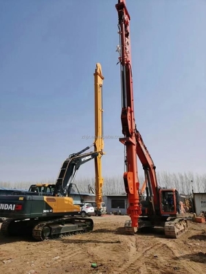 Excavator teleskopis yang sangat efektif boom jangka panjang boom excavator untuk menggali lebih dalam telescopic boom excavator clamshell