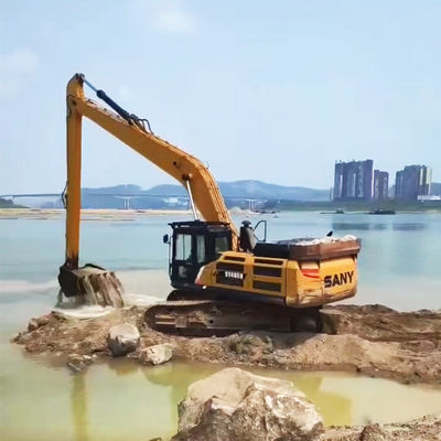 Boom Excavator Jangkauan Panjang 50-55 Ton 28 Meter Untuk  Hitachi Liebherr