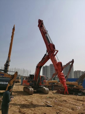 Daya tahan Tiga Bagian Telescopic Boom Arm Multiple Length Untuk Excavator