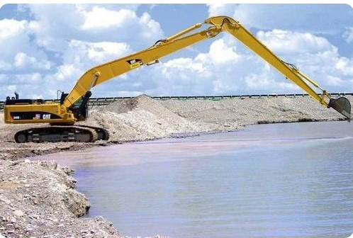Dijamin Long Reach Excavator Dipper Arm 10M-18M Dengan ember dan silinder untuk CAT