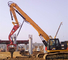 Coastal Vibro Hammer 18M Sheet Pile Driving Boom Untuk Excavator