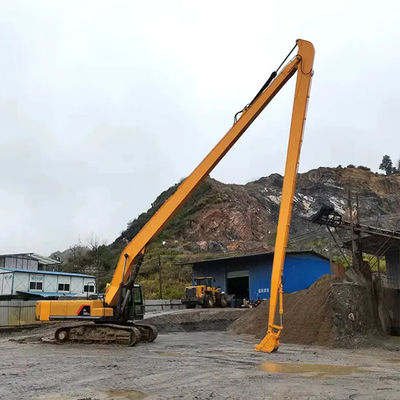 Yellow Grey Excavator Long Reach Boom Untuk Sanny Hitachi Komatsu