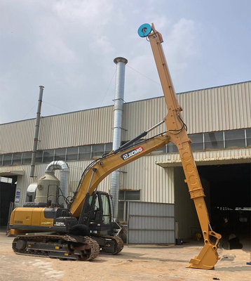 Excavator Kekuatan Tinggi Telescopic Long Reach Boom Arm Dengan Ember Untuk Liugong925