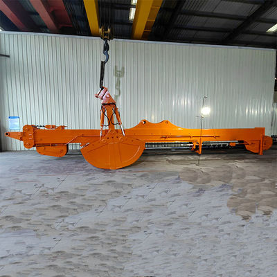 Long Boom Excavator Clamshell Telescopic Arm 4600mm Untuk Hitachi  Volvo