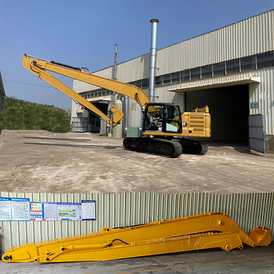 Kuning Merah Long Reach Excavator Booms 19m 20m 21m 22m Untuk Cat Komatsu Hitachi