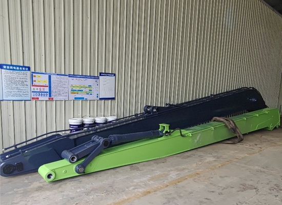 Pemasangan Tersedia Excavator Kekuatan Tinggi Long Booms Arm long boom excavator 25-28m Untuk XE370 SY550 Etc