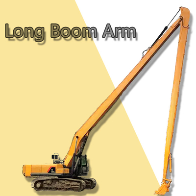 Q355B Excavator Long Reach Booms Arm Long Boom Kuning Merah Hijau 7m Panjang