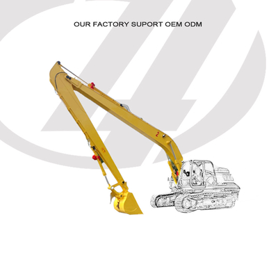 Q355B Cat Long Reach Excavator Booms Untuk 6-60 Ton Excavator