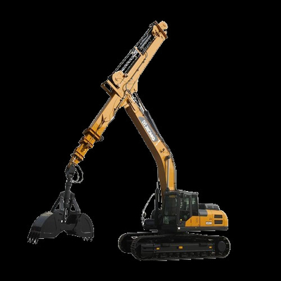 Excavator Telescopic Arm Dengan Clamshell Bucket Untuk Hitachi CAT Volvo XCMG Doosan