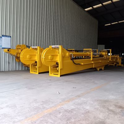 Excavator Telescopic Arm Dengan Clamshell Bucket Untuk Hitachi  Volvo XCMG Doosan