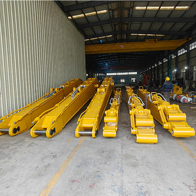 Custom Long Reach Excavator Reach, OEM ODM 8-30 Meter Extended Boom Arm untuk CAT Hitachi 6-120 ton Excavator Long Arms