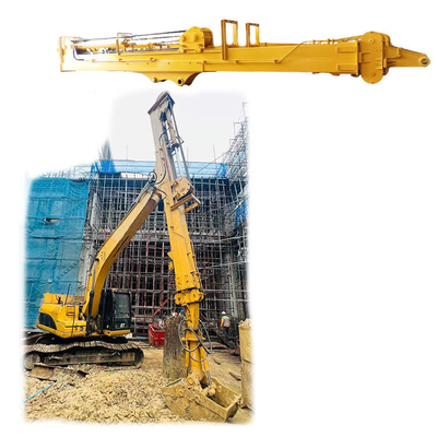 Excavator teleskopis yang sangat efektif boom jangka panjang boom excavator untuk menggali lebih dalam telescopic boom excavator clamshell