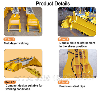 Cat Hitachi Komatsu Excavator Tunnel Boom excavator memperpendek lengan excavator memperpendek boom arm excavator boom dan arm digger boom arm short reach boom