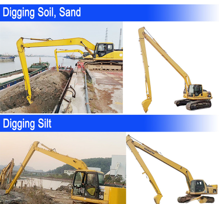 Q355B Cat Long Reach Excavator Booms Untuk 6-60 Ton Excavator