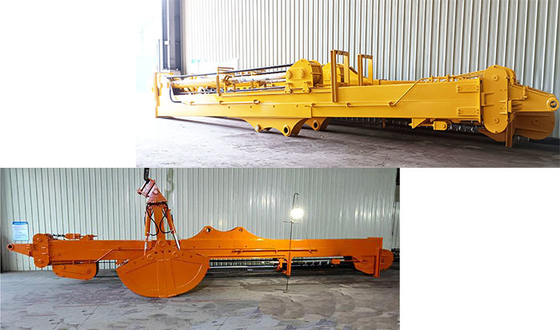 Antiwear 20-50ton Excavator Telescopic Boom Tiga Segmen 25m 30m 32m CAT SY PC ZX