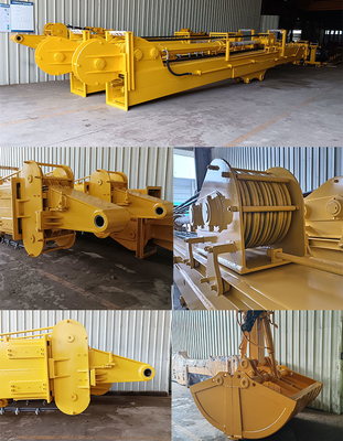 Antiwear 20-50ton Excavator Telescopic Boom Tiga Segmen 25m 30m 32m CAT SY PC ZX