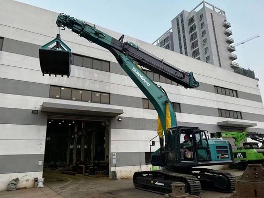 Excavator Tiga Bagian Demolition Arm Hyundai R225 Disesuaikan 25T-45T Gedung Tinggi Proyek Demolition Q355B
