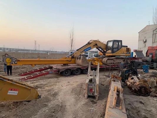 Multifunctional SK350 Excavator Telescopic Arm Dua Tahap BS700/Q690D Basement Pipeline Proyek Penggalian Tanah Lolos 35T