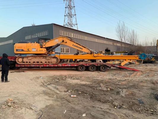 Multifunctional SK350 Excavator Telescopic Arm Dua Tahap BS700/Q690D Basement Pipeline Proyek Penggalian Tanah Lolos 35T