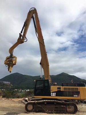 Pile Driving dan Pile Pulling Excavator Pile Driving Arm CAT340 Disesuaikan dengan Pile Driver