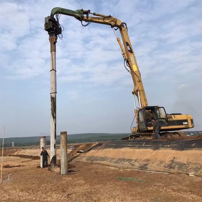 Pile Driving dan Pile Pulling Excavator Pile Driving Arm CAT340 Disesuaikan dengan Pile Driver