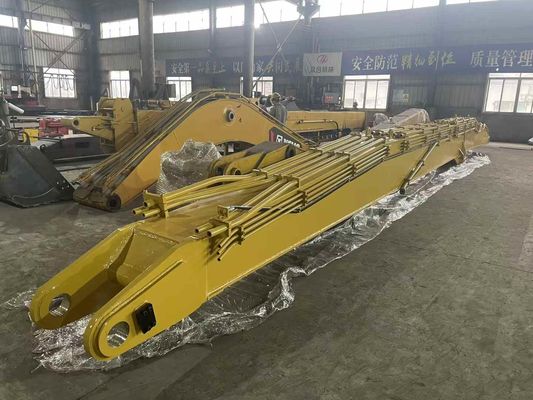 CAT349 22m Q355B Excavator Pile Driving Arm Ukuran lengan Bukaan sudut Sekitar 160 °