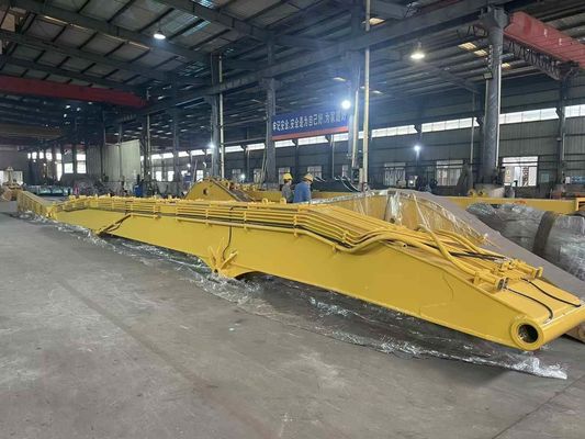 CAT349 22m Q355B Excavator Pile Driving Arm Ukuran lengan Bukaan sudut Sekitar 160 °