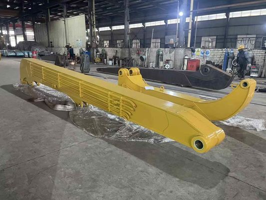 CAT349 22m Q355B Excavator Pile Driving Arm Ukuran lengan Bukaan sudut Sekitar 160 °