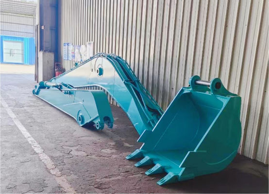 Dijamin Long Reach Excavator Dipper Arm dengan ember dan silinder untuk CAT Kobelco