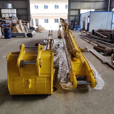 Ekskavator Efisiensi Kualitas Tinggi 16m Long Reach Boom Extension Arm untuk Pengeboran Sungai, Penggalian Batu untuk PC250