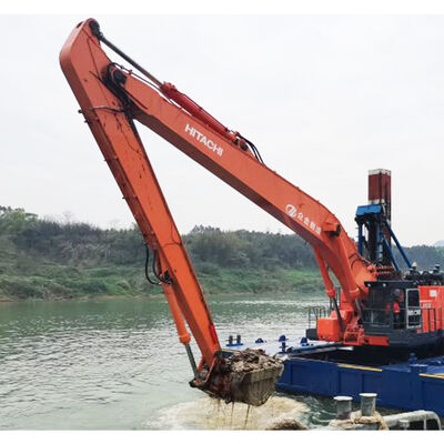 Excavator Long Reach Boom and Arm Extended Boom Arm dalam 15m 16m 17m 18m Ukuran untuk Bagian Mesin Konstruksi