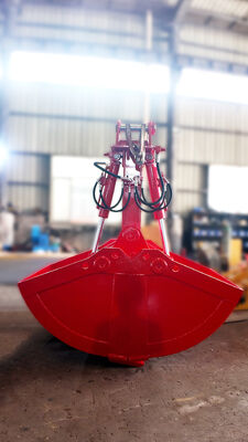 Excavator Hydraulic Clamshell Grab Bucket, Double Cylinder Design Shell Bucket untuk pengeboran, pemuatan dan pemindahan tanah
